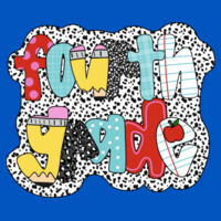 Fourth Grade Polka Dots 89-021 - Adult Cooling Performance Long Sleeve Tee Design