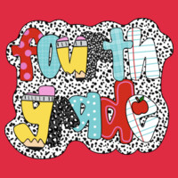 Fourth Grade Polka Dots 89-021 - Heavy Blend Crewneck Sweatshirt Design