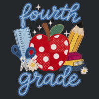 Fourth Grade Faux Patches 89-120 - Heavy Blend Crewneck Sweatshirt Design