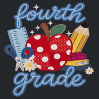 Fourth Grade Faux Patches 89-120 - Youth Heavy Cotton 100% Cotton T Shirt Design
