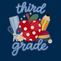 Third Grade Faux Patches 89-119 - Adult Cooling Performance Long Sleeve Tee Design