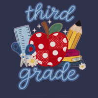 Third Grade Faux Patches 89-119 - Youth Heavy Cotton 100% Cotton T Shirt Design
