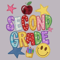 Second Grade Faux Patch 89-118 - Adult Cooling Performance Long Sleeve Tee Design
