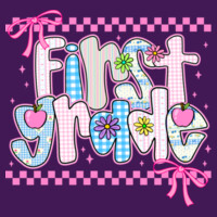 First Grade Coquette Checkered 89-040 - Youth Cooling Performance Short Sleeve Tee Design
