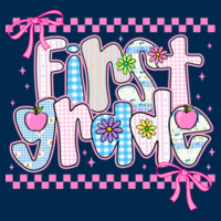 First Grade Coquette Checkered 89-040 - Adult Cooling Performance Short Sleeve Tee Design