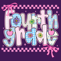 Fourth Grade Coquette Checkered 89-041 - Adult Cooling Performance Short Sleeve Tee Design