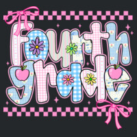 Fourth Grade Coquette Checkered 89-041 - Heavy Blend Crewneck Sweatshirt Design