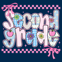 Second Grade Coquette Checkered 89-042 - Youth Cooling Performance Short Sleeve Tee Design