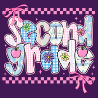 Second Grade Coquette Checkered 89-042 - Adult Cooling Performance Long Sleeve Tee Design