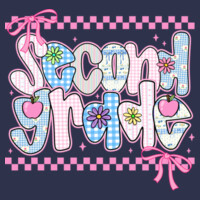 Second Grade Coquette Checkered 89-042 - Heavy Blend Crewneck Sweatshirt Design