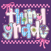 Third Grade Coquette Checkered 89-043 - Adult Softstyle ® T Shirt Design