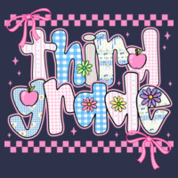 Third Grade Coquette Checkered 89-043 - Heavy Blend Crewneck Sweatshirt Design