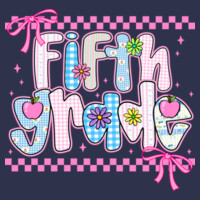 Fifth Grade Coquette Checkered 89-044 - Heavy Blend Crewneck Sweatshirt Design