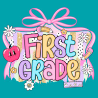 First Grade Coquette Apple 89-045 - Youth Heavy Cotton 100% Cotton T Shirt Design