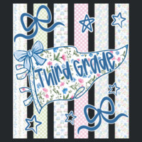 Third Grade Pennant 89-056 - Adult Softstyle ® T Shirt Design