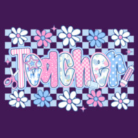 Teacher Pastels Checkered 99-168 - Adult Cooling Performance Long Sleeve Tee Design