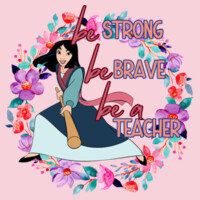 Be Strong, Be Brave, Be a Teacher 99-182 - Heavy Blend Crewneck Sweatshirt Design