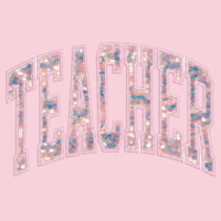 Teacher Pink Sequin- Reversed Applique  - Heavy Blend Crewneck Sweatshirt Design