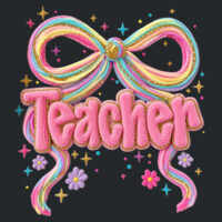Teacher Coquette Faux Patch 99-229 - Adult Softstyle ® T Shirt Design