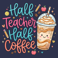 Half Teacher Half Coffee 99-240 - Adult Softstyle ® T Shirt Design