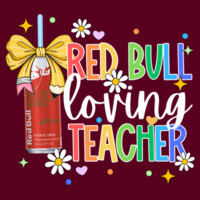 Red Bull Loving Teacher 99-251 - Adult Cooling Performance Short Sleeve Tee Design
