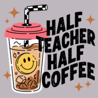 Half Teacher Half Coffee 99-293 - Adult Cooling Performance Short Sleeve Tee Design