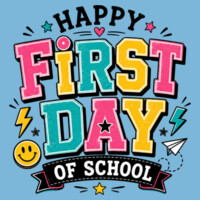 Happy First Day of School 81-001 - Adult Softstyle ® T Shirt Design