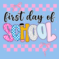 First Day of School Coquette 81-003 - Adult Cooling Performance Long Sleeve Tee Design
