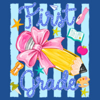 First Grade Coquette Pencil 89-068 - Heavy Blend Crewneck Sweatshirt Design