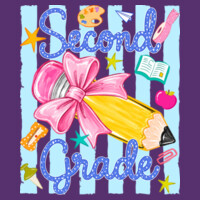 Second Grade Coquette Preppy Pencil 89-069 - Heavy Blend Crewneck Sweatshirt Design