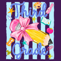 Third Grade Preppy Coquette Pencil 89-070 - Adult Cooling Performance Short Sleeve Tee Design