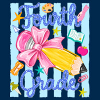 Fourth Grade Preppy Pencil 89-071 - Adult Cooling Performance Long Sleeve Tee Design