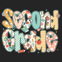 Second Grade Preppy Floral 89-073 - Youth Cooling Performance Short Sleeve Tee Design