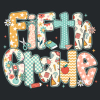 Fifth Grade Preppy Flowers 89-076 - Heavy Blend Crewneck Sweatshirt Design