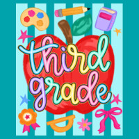 Third Grade Apple 89-079 - Youth Heavy Cotton 100% Cotton T Shirt Design