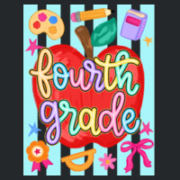 Fourth Grade Apple 89-080 - Heavy Blend Crewneck Sweatshirt Design