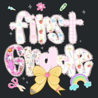 First Grade Preppy Pastels 89-091 - Heavy Blend Crewneck Sweatshirt Design
