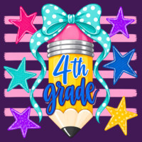 Fourth Grade Pencil Coquette 89-099 - Youth Cooling Performance Short Sleeve Tee Design