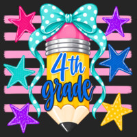 Fourth Grade Pencil Coquette 89-099 - Adult Cooling Performance Short Sleeve Tee Design