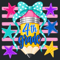 Fourth Grade Pencil Coquette 89-099 - Youth Heavy Cotton 100% Cotton T Shirt Design