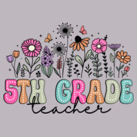 Fifth Grade Vintage Flowers 89-100 - Adult Cooling Performance Long Sleeve Tee Design