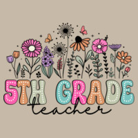 Fifth Grade Vintage Flowers 89-100 - Heavy Blend Crewneck Sweatshirt Design