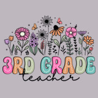 Third Grade Vintage Flowers 89-102 - Adult Cooling Performance Short Sleeve Tee Design