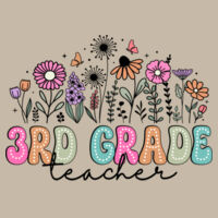 Third Grade Vintage Flowers 89-102 - Adult Softstyle ® T Shirt Design