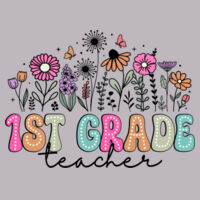 First Grade Vintage Flowers 89-103 - Adult Cooling Performance Short Sleeve Tee Design