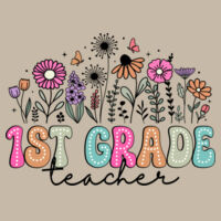 First Grade Vintage Flowers 89-103 - Adult Softstyle ® T Shirt Design