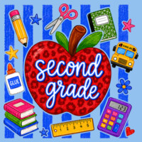 Second Grade Apple Stripes 89-111 - Youth Cooling Performance Short Sleeve Tee Design