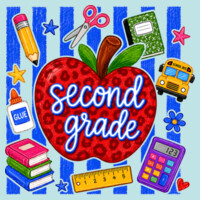 Second Grade Apple Stripes 89-111 - Adult Cooling Performance Long Sleeve Tee Design