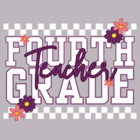 Fourth Grade Purple Checkered 89-122 - Adult Cooling Performance Long Sleeve Tee Design