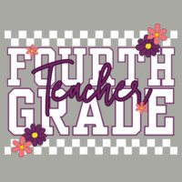Fourth Grade Purple Checkered 89-122 - Heavy Blend Crewneck Sweatshirt Design